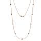 1 - Adia (9 Stn/3.4mm) Blue Diamond on Cable Necklace 