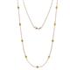 1 - Adia (9 Stn/3.4mm) Yellow Diamond on Cable Necklace 