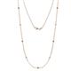 1 - Adia (9 Stn/2mm) Black and White Diamond on Cable Necklace 