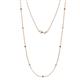 1 - Adia (9 Stn/2mm) London Blue Topaz and Diamond on Cable Necklace 