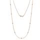 1 - Adia (9 Stn/2mm) Yellow and White Diamond on Cable Necklace 