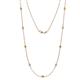 1 - Adia (9 Stn/2.3mm) Yellow and White Diamond on Cable Necklace 
