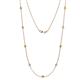 1 - Adia (9 Stn/2.7mm) Yellow and White Diamond on Cable Necklace 