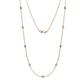 1 - Adia (9 Stn/2.7mm) Blue Topaz and Diamond on Cable Necklace 