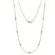 1 - Adia (9 Stn/2.7mm) Yellow Sapphire and Diamond on Cable Necklace 