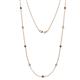 1 - Adia (9 Stn/2.7mm) Blue and White Diamond on Cable Necklace 