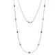 1 - Adia (9 Stn/4mm) Blue Topaz and Diamond on Cable Necklace 