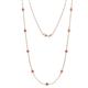 1 - Adia (9 Stn/4mm) Pink Tourmaline on Cable Necklace 