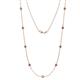 1 - Adia (9 Stn/4mm) Rhodolite Garnet on Cable Necklace 