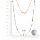 2 - Adia (9 Stn/2.3mm) Blue Diamond and White Lab Grown Diamond on Cable Necklace 