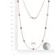 2 - Adia (9 Stn/4mm) Amethyst and Lab Grown Diamond on Cable Necklace 