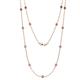 1 - Lien (13 Stn/3.4mm) Rhodolite Garnet on Cable Necklace 