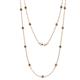1 - Lien (13 Stn/3.4mm) Smoky Quartz on Cable Necklace 