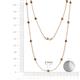 2 - Lien (13 Stn/3.4mm) Smoky Quartz on Cable Necklace 