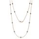 1 - Lien (13 Stn/3.4mm) London Blue Topaz on Cable Necklace 