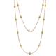 1 - Lien (13 Stn/3.4mm) Yellow Diamond on Cable Necklace 
