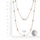 2 - Lien (13 Stn/3.4mm) Lab Grown Diamond on Cable Necklace 