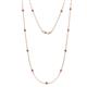 1 - Asta (11 Stn/2.7mm) Pink Sapphire on Cable Necklace 
