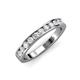 3 - Kathiryn 3.00 mm Forever One Moissanite 11 Stone Wedding Band 