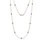 1 - Asta (11 Stn/3.4mm) Blue Topaz on Cable Necklace 
