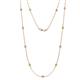 1 - Asta (11 Stn/2.7mm) Peridot and Diamond on Cable Necklace 