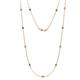 1 - Asta (11 Stn/2.7mm) Smoky Quartz and Diamond on Cable Necklace 