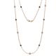 1 - Asta (11 Stn/3.4mm) Black and White Diamond on Cable Necklace 