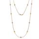 1 - Asta (11 Stn/3.4mm) Yellow Sapphire and Diamond on Cable Necklace 