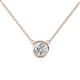 1 - Merilyn 1.00 ct Round Moissanite Bezel Set Solitaire Pendant 