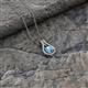 2 - Lauren 5.00 mm Round Blue Topaz and Diamond Accent Teardrop Pendant Necklace 