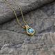 2 - Lauren 5.00 mm Round Blue Topaz and Diamond Accent Teardrop Pendant Necklace 