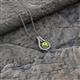 2 - Lauren 5.00 mm Round Peridot and Diamond Accent Teardrop Pendant Necklace 