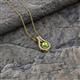 2 - Lauren 5.00 mm Round Peridot and Diamond Accent Teardrop Pendant Necklace 