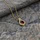 2 - Lauren 5.00 mm Round Red Garnet and Diamond Accent Teardrop Pendant Necklace 