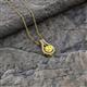 2 - Lauren 5.00 mm Round Yellow Sapphire and Diamond Accent Teardrop Pendant Necklace 
