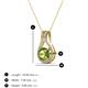 3 - Lauren 5.00 mm Round Peridot and Diamond Accent Teardrop Pendant Necklace 