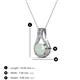 3 - Lauren 5.00 mm Round Opal and Diamond Accent Teardrop Pendant Necklace 
