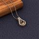 2 - Lauren 6.50 mm Round Smoky Quartz and Diamond Accent Teardrop Pendant Necklace 