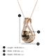 3 - Lauren 6.50 mm Round Smoky Quartz and Diamond Accent Teardrop Pendant Necklace 