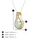 3 - Lauren 6.00 mm Round Opal and Diamond Accent Teardrop Pendant Necklace 