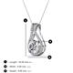 3 - Lauren 6.50 mm Round Diamond Teardrop Pendant Necklace 