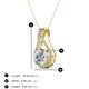 3 - Lauren 6.50 mm Round Diamond Teardrop Pendant Necklace 