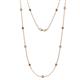 1 - Asta (11 Stn/3.4mm) Smoky Quartz and Lab Grown Diamond on Cable Necklace 