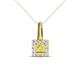 1 - Angela Yellow Sapphire and Diamond Pendant 
