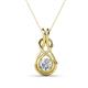 1 - Amanda 5.00 mm Round Forever Brilliant Moissanite Solitaire Infinity Love Knot Pendant Necklace 