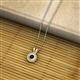 2 - Juliya 4.00 mm Round Blue Sapphire Rope Edge Bezel Set Solitaire Pendant Necklace 