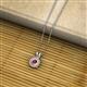 2 - Juliya 4.00 mm Round Ruby Rope Edge Bezel Set Solitaire Pendant Necklace 