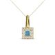 1 - Angela Blue Topaz and Diamond Pendant 