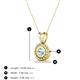 3 - Juliya 4.00 mm Round Aquamarine Rope Edge Bezel Set Solitaire Pendant Necklace 