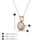 3 - Juliya 4.00 mm Round Aquamarine Rope Edge Bezel Set Solitaire Pendant Necklace 